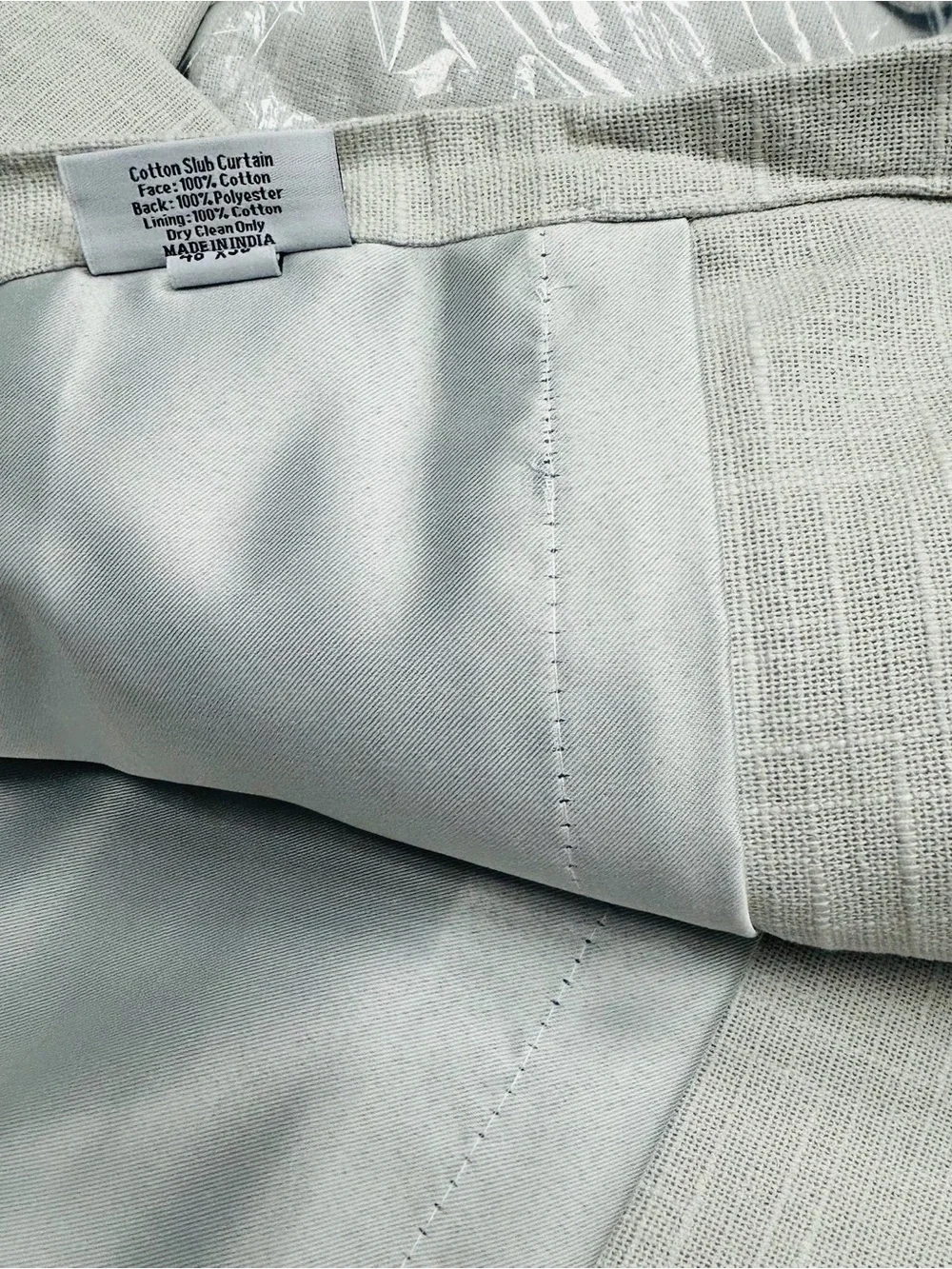 NWT QUINCE Set Of 2 48x96 Cotton Slub Room Darkening Curtains Cloud 9701